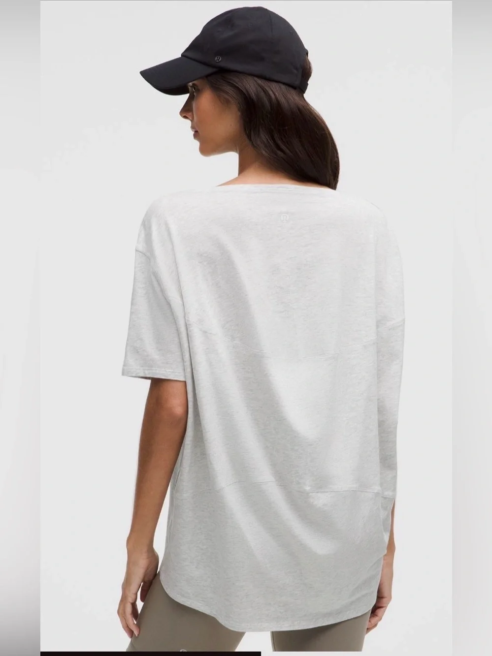 Lululemon Back in Action Short Sleeve Tee in Light Gray - Picture 2 of 7